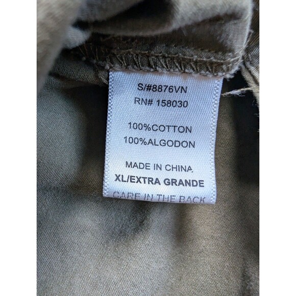 LOVE TREE Women's Utility Hooded Vest XL Army Green Drawstring Pockets Zip Up - Picture 6 of 9